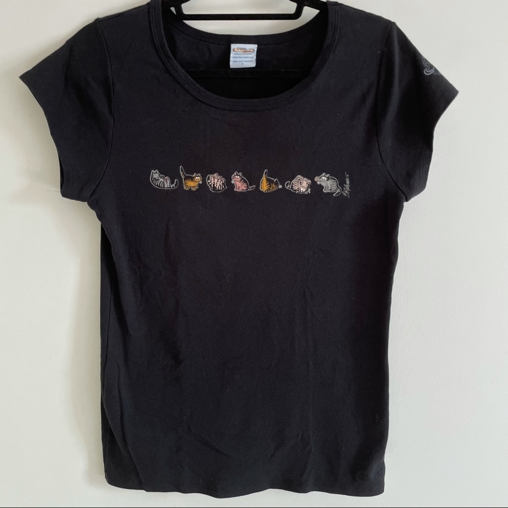 Crazy Shirts Cat Print Graphic Tee